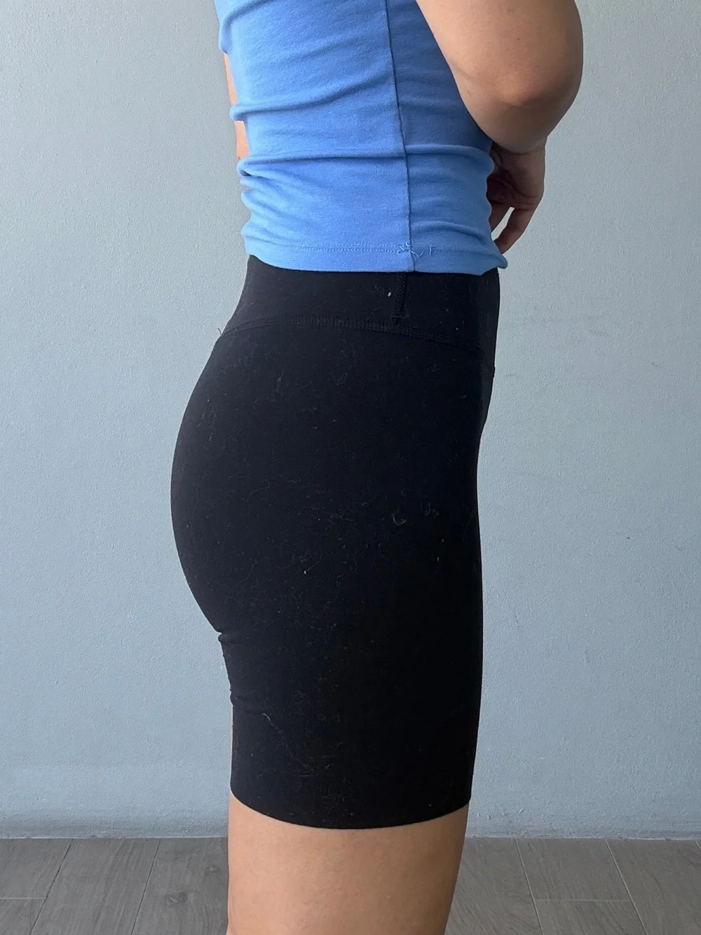 High-Waist Black Bike Shorts - Comfortable Everyday Fit